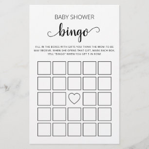 Baby Shower Bingo Spel Baby Shower fest