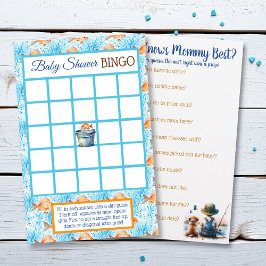 Baby Shower BINGO-spel | Fisketecken Flygblad