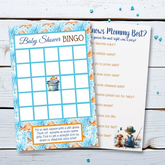 Baby Shower BINGO-spel | Fisketecken Flygblad (Skapare uppladdad)