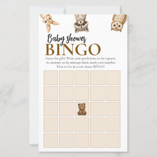 Baby Shower Bingo-spel | Könsneutral Vild En