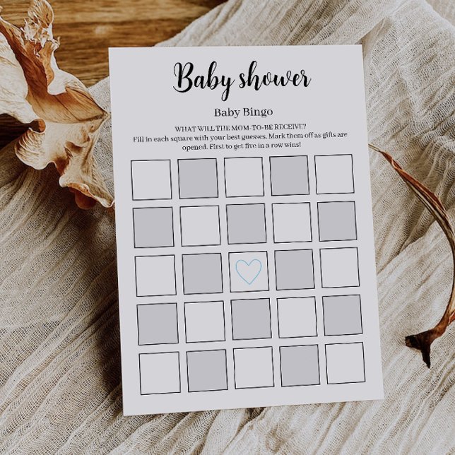 Baby Shower Bingo Spel Utskrivbart, Baby Present B Inbjudningar (Baby Shower Bingo Game Printable, Baby Gift Bingo Invitation)
