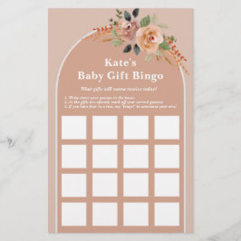 Baby Shower Bingo-spelet lakan, Hej Baby modern Flygblad