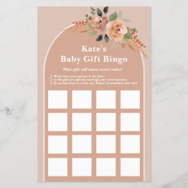 Baby Shower Bingo-spelet lakan, Hej Baby modern Flygblad