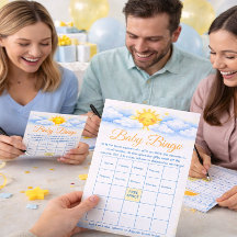 Baby Shower Bingo Spelkort festartiklar