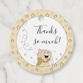 Baby Shower Black and Guld Stars Gåvor Etiketter