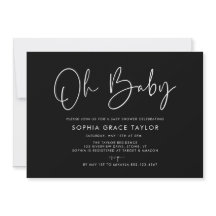Baby Shower Black & White Boho Gender Neutral