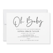 Baby Shower Black & White Boho Gender Neutral