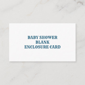 BABY SHOWER BLANK ENCLOSURE CARD TILLÄGGSKORT