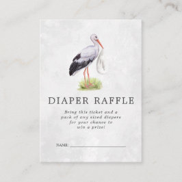 Baby Shower Blöja Lotteri Biljett | Stork Leverans Tilläggskort