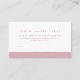 Baby shower blöja lotteri lott rosa linne tilläggskort