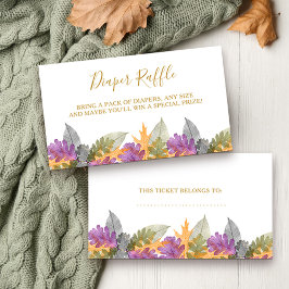 Baby Shower Blöja Lotteri Oktoberblad Tilläggskort