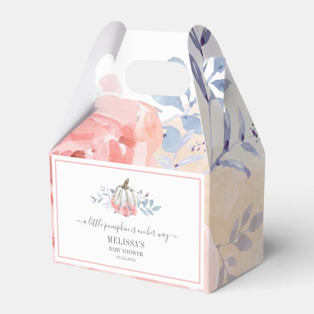 Baby Shower Blommiga Rosa Rosor Syrenblomning Presentaskar (Framsidan Sidan)