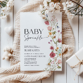 Baby Shower-Blommigt, Baby Sprinkle-inbjudan Inbjudningar