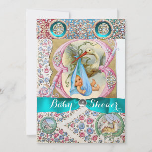 BABY SHOWER,BLOMMIGT GEMSTONES INBJUDNINGAR