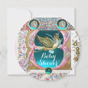 BABY SHOWER,BLOMMIGT GEMSTONES INBJUDNINGAR