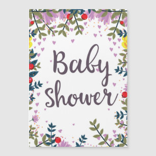 Baby Shower Blommigt Inbjudan
