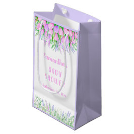 Baby Shower Blommigt Lavender Rosa Tulips