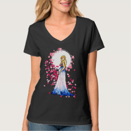 Baby Shower Blonde Dam i Moderskap Long Dress T Shirt