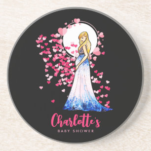 Baby Shower Blonde Dam i Moderskap Long Dress Underlägg