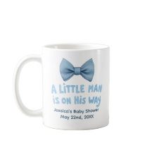 Baby Shower Blue Bow Tie Little Man Mugg