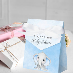 Baby Shower blue elephant boy Presentaskar