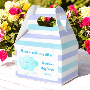 Baby Shower Blue White Rand Presentaskar