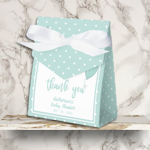 Baby Shower BOHO Gender Neutral Mint Grönt Presentaskar