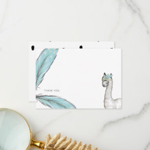 Baby Shower Boho LLama Tackkort Tack Kort