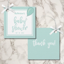 Baby Shower BOHO Mint Grönt Gender Neutral Gåvor Etiketter