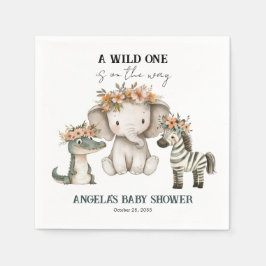 Baby Shower Boho Safari Pappersservett