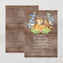 Baby Shower Bok för Baby Card för träddjur
