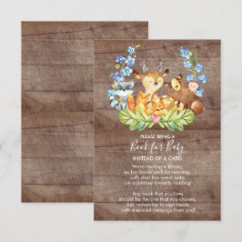Baby Shower Bok för Baby Card för träddjur Inbjudningar