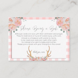 Baby Shower Bokar för Baby | Coral Blommigt Baby Tilläggskort