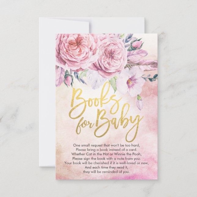 Baby Shower Bokar för Baby / Hämta en bok-begäran Inbjudningar (Framsida)