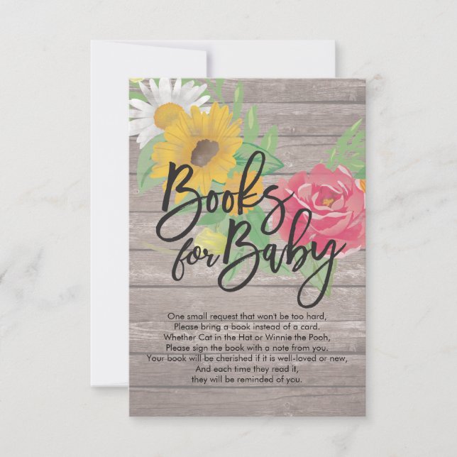 Baby Shower Bokar för Baby / Hämta en bok-begäran Inbjudningar (Framsida)