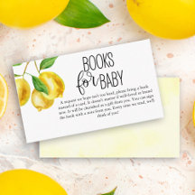 Baby Shower Bokar för Baby Lemon Watercolor för