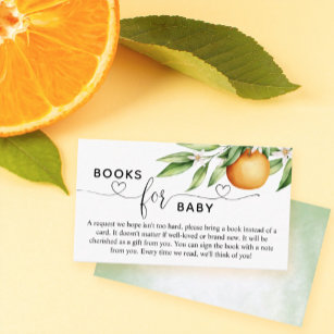 Baby Shower Bokar för Baby Orange Cutie Tilläggskort