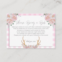 Baby Shower Bokar för Baby | ROSA BLOMMIGT BABY Tilläggskort