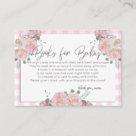 Baby Shower Bokar för Baby | ROSA BLOMMIGT BABY Tilläggskort