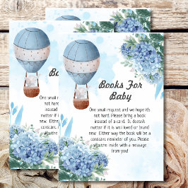 Baby shower bokförfrågan elefant varmluftsballong tilläggskort