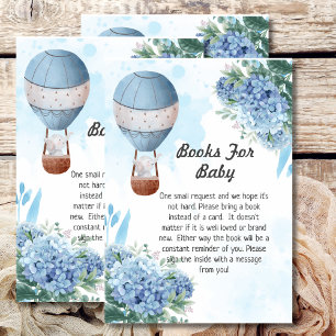 Baby shower bokförfrågan elefant varmluftsballong tilläggskort