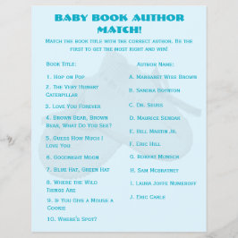Baby Shower Bokmatchningsspel Reklamblad