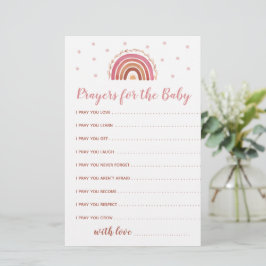 Baby Shower Böner För Baby Kort Boho Regnbåge