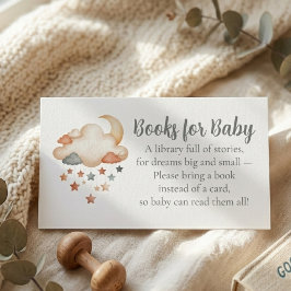 Baby Shower Book Request - Dreamy Stars Tilläggskort
