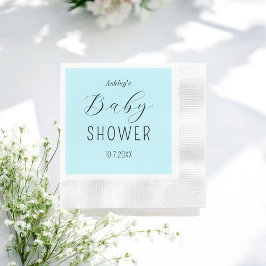 Baby Shower Boy Blue Pappersservett Elegant