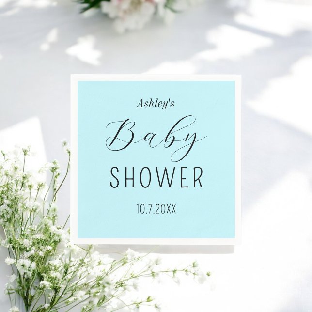 Baby Shower Boy Blue Pappersservett Elegant (Skapare uppladdad)