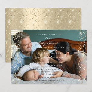 Baby Shower Boy Girl Photo Boy Girl Confetti Inbjudningar