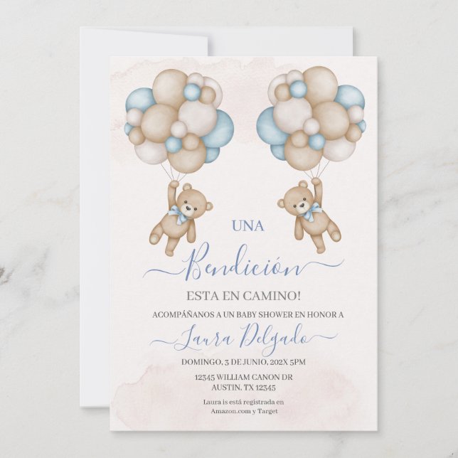 Baby Shower Boy-inbjudan Inbjudningar (Framsida)