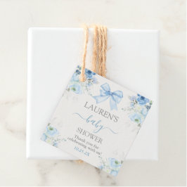 Baby Shower Boy med båge Gåvor Etiketter