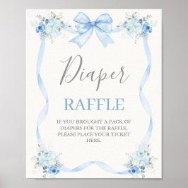 Baby Shower Boy med båge Poster